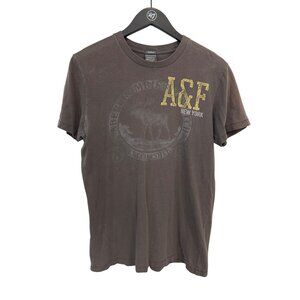 Y2K Abercrombie and Fitch Muscle T Shirt Size Large Crewneck Short Sleeve Brown